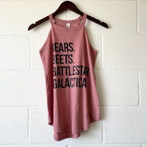 The Office Dwight Schrute Bears Beets Battle Star Galactica Tank Top Women's XS